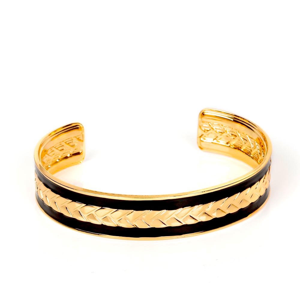 COPY - Gold and Black Braided Bracelet
